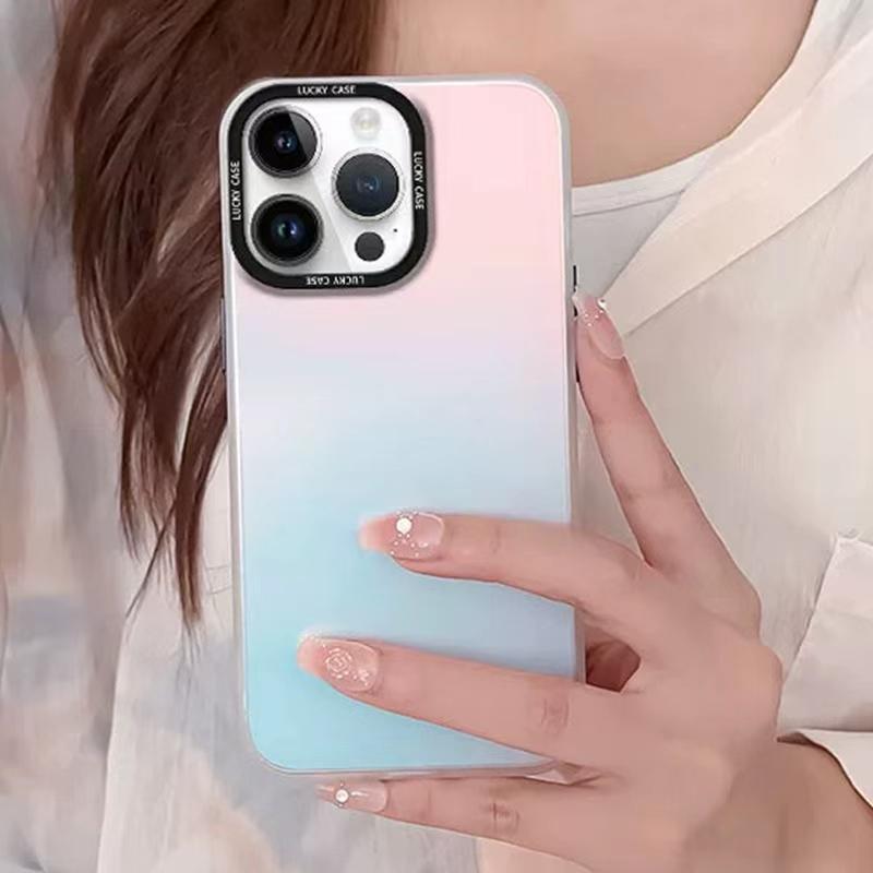 1PC Premium Holographic Gradient Phone Case for iPhone 17 Pro Case , Military-Grade Shockproof Cover Compatible with iPhone 17 16 15 14 / iPhone 13 phone case / iPhone 12 11 Pro Max &X XS Max.