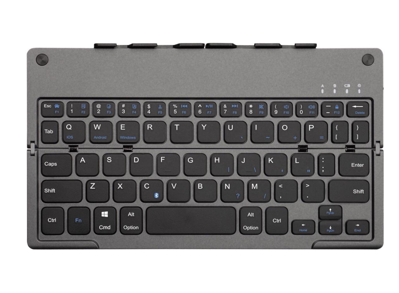 Ultra-thin Mini Foldable Bluetooth Keyboard Wireless Universal Smart Keyboard for Mobile Phones, Computers, and Tablets