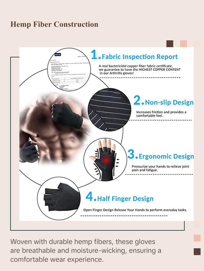 1 Pair Arthritis Compression Gloves for Men and Women – Fingerless Design for Typing, Carpal Tunnel and Joint Pain Relief, Comfortable Support for Daily Wear beanies skull cap winter unisex knit western summer sportive denim baseball Black Flatbill hats