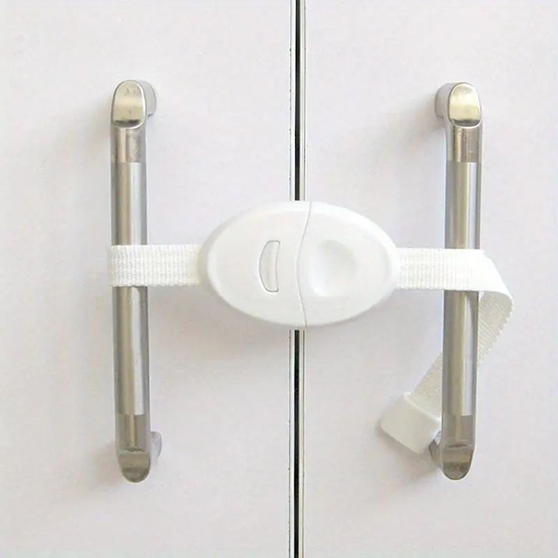 1pc Durable Safety Cabinet Lock, Household Safety Lock, White Safety Cabinet Lock