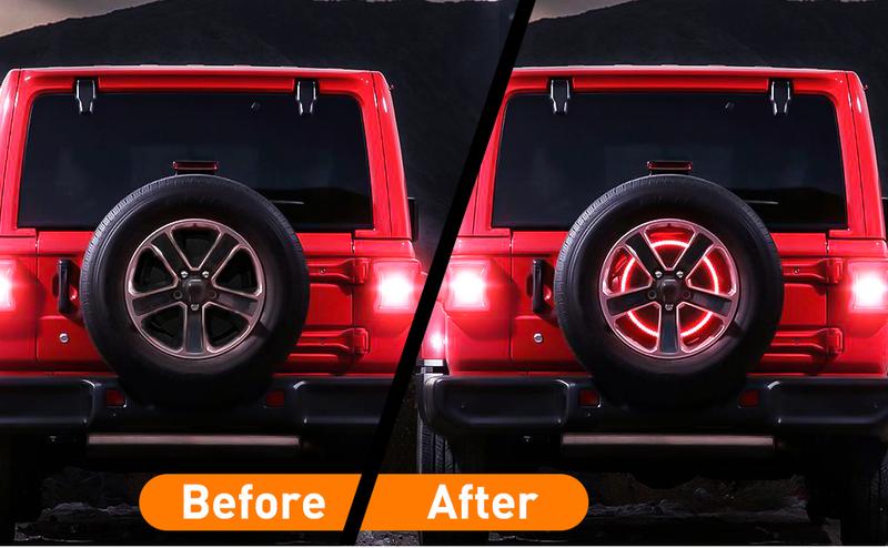 Nilight Spare Tire Brake Light For 2018 2019 2020 2021 Jeep Wrangler JK JKU JL JLU