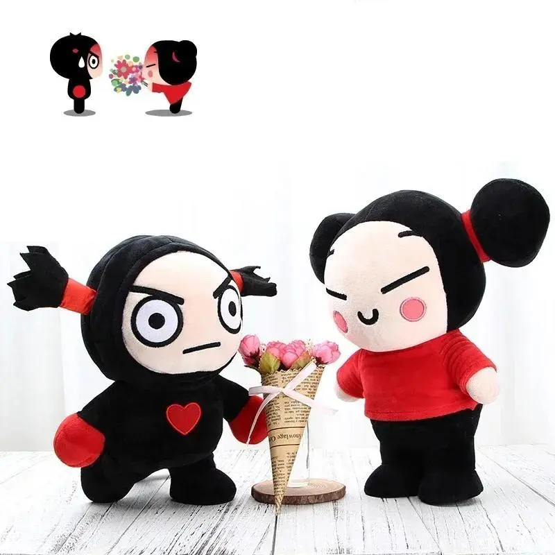 30cm Kawaii Pucca and Garu Plush Toys China Doll Cartoon Cute Soft Stuffed Dolls Figure Sleeping Pillow Children's Birthday Gift