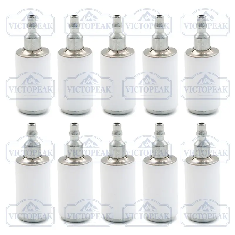 10 Pieces Quality Fuel Filter for Gasoline Garden Machinery Brush Cutter Chainsaw Ceramic Oil Filter (10-Pack), High-Quality Ceramic Material, Durable Design, Ideal for Engine Maintenance, Reliable Performance