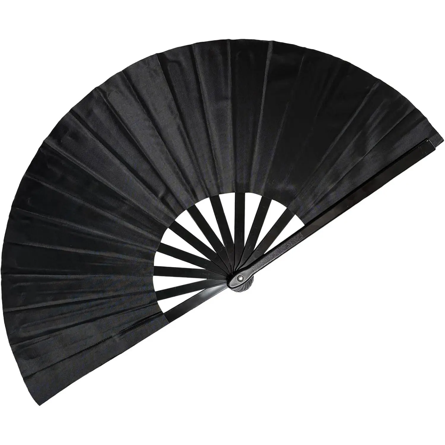 13inch Large Folding Hand  Fan,Clack Handheld Popping Fan Clacking Fans for Line Dancing, Festivals,Carnival,Wedding, Decoration and Cooling in Various Occasions. (Black)