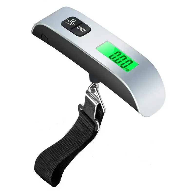 Digital Handheld Luggage Scale, 110lb/50kg Capacity, Portable, No Battery Required, Deduction Function, Display, Easy Unit Conversion, Compact Travel Accessory, Travel Accessories, Travel Essentials, Traveling Essentials