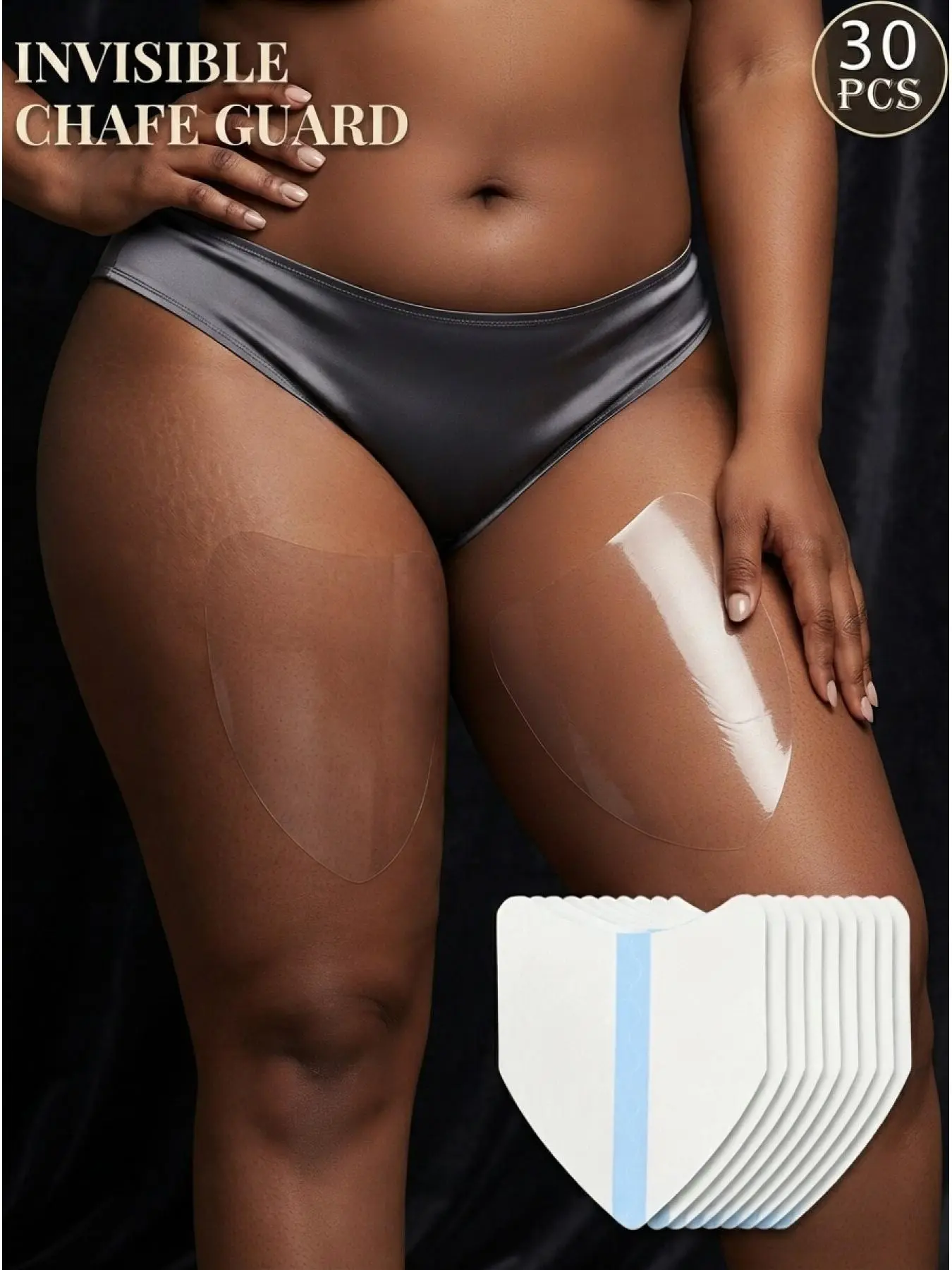 30pcs Women Invisible Anti Rub Thigh Anti Chafing Sticker, Soft Comfortable Thigh Pad Closely Fit Inner Thigh, No Bulk Hidden Under Garments, Versatile Leg Protection Patches Perfect for Outdoor Travel, City Stroll, Casual Daily Outings