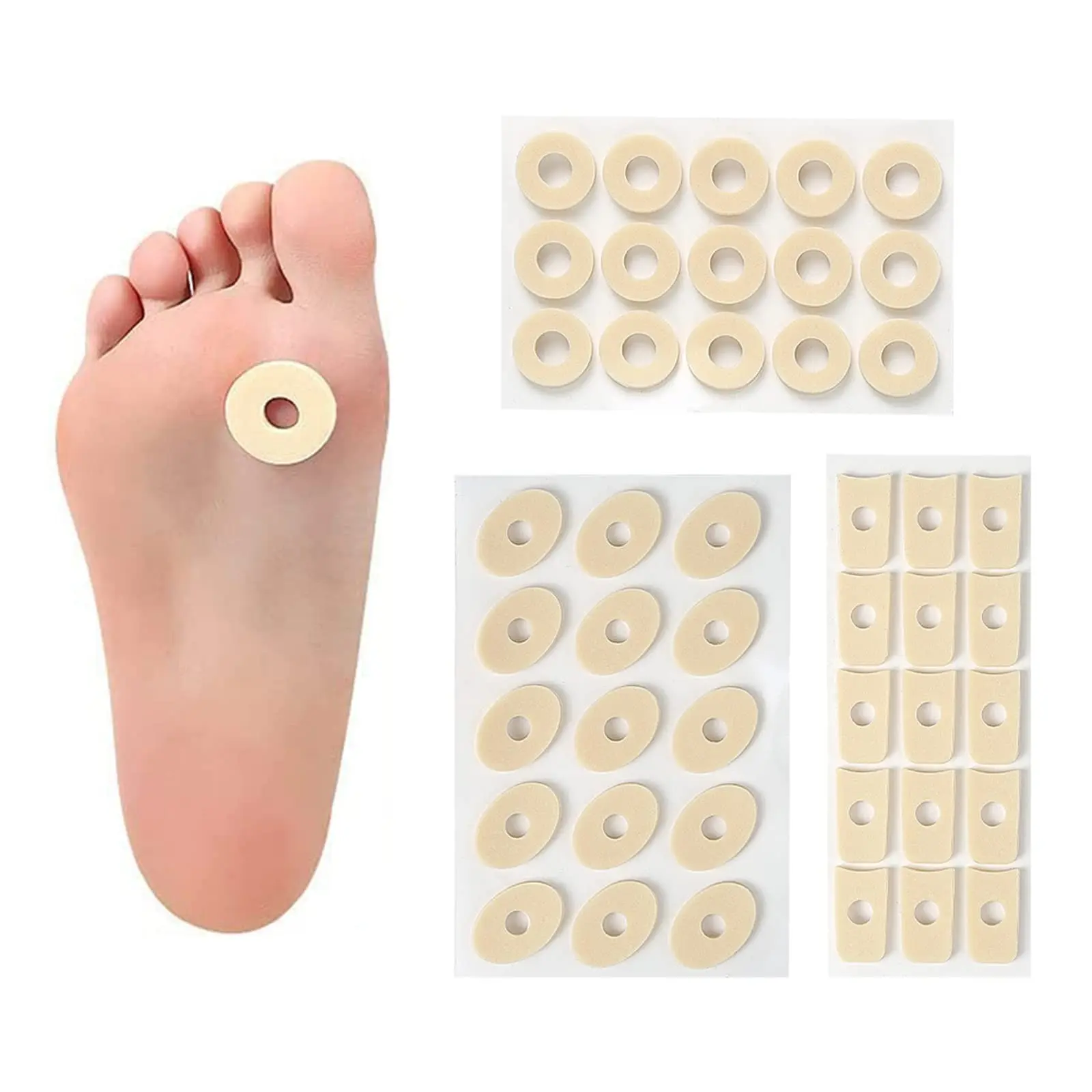 5 Pcs Latex Callus Remover For Feet Pads, Self-Adhesive Foot Care Products, Durable and Non-Slip, Soft Toe Pad for Heel Protection