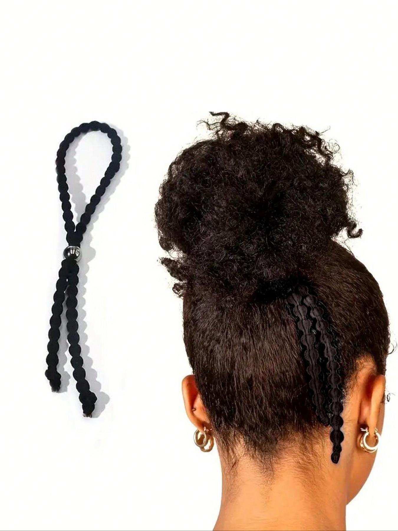 New Style Solid Color Hair Tie, High Stretch Ponytail Holder, Fashion Hair Accessories for Women & Girls, Minimalist Headwear Suitable for Thick Curly Hair, Ponytail Hairstyle