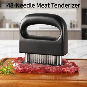 Meat Tenderizer Tool Heavy Duty 48 Stainless Steel Ultra Sharp Needle Blades for Chicken Steak Veal BBQ Kitchen Gadget Kitchenware Cutting Cooking-YY1
