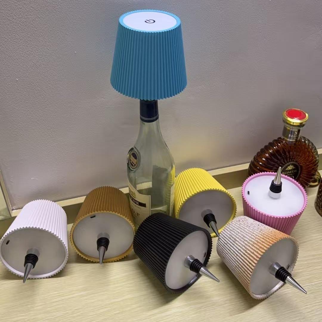 Wireless Bottle Lamp with Touch Control, Adjustable 3 Colors and Dimmable Light, Ideal Nightlight for Bar and Desk Use, Table Bedside Lamp