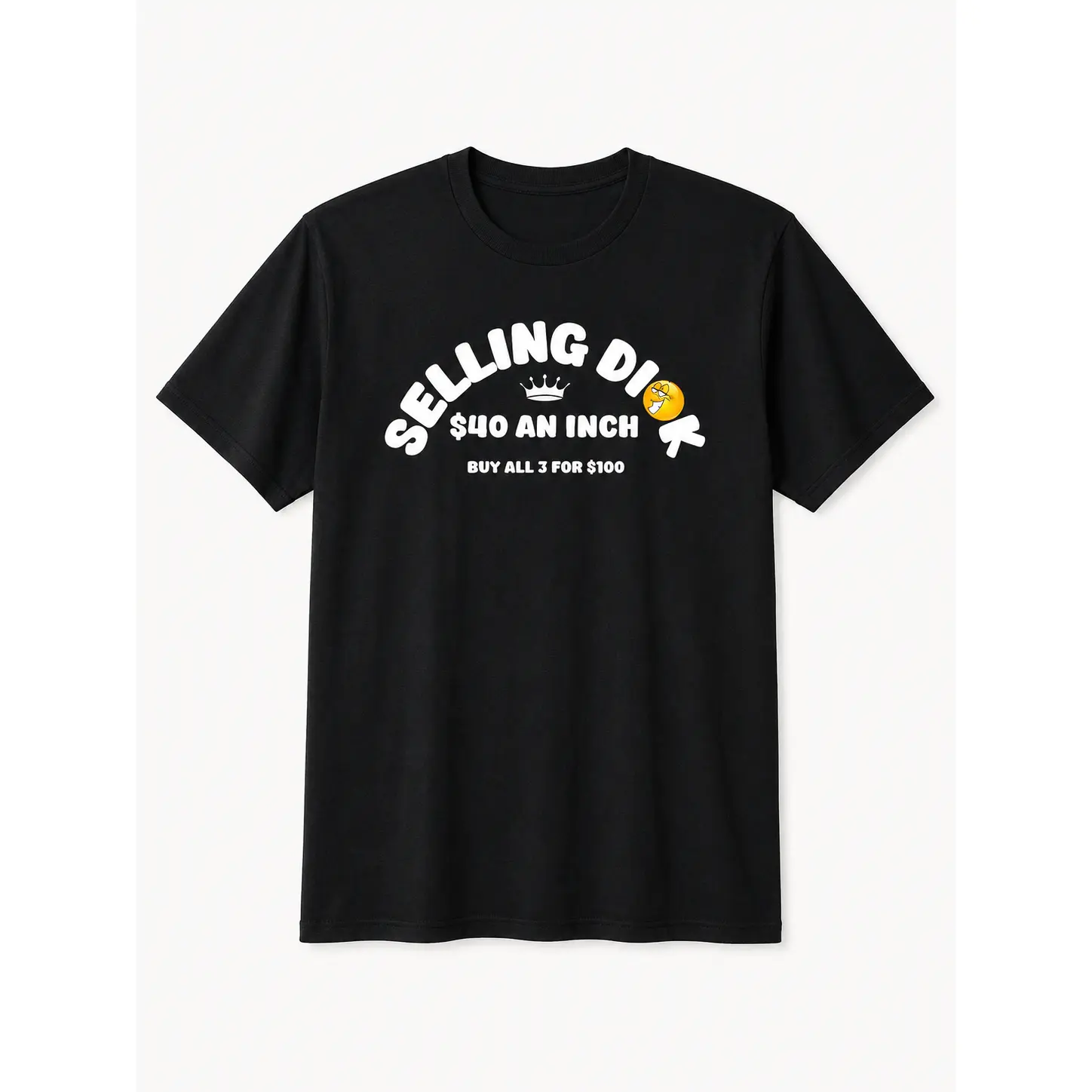 Selling Dick Funny Adult Humor T-Shirt, $40 an Inch Cheeky Meme Graphic Tee for Men