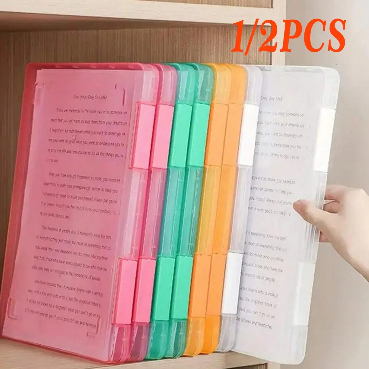 A4 Plastic PP File Box, Multi-Layer Portable Dual Layer Data Organizer, Waterproof Storage for Students, School Supplies