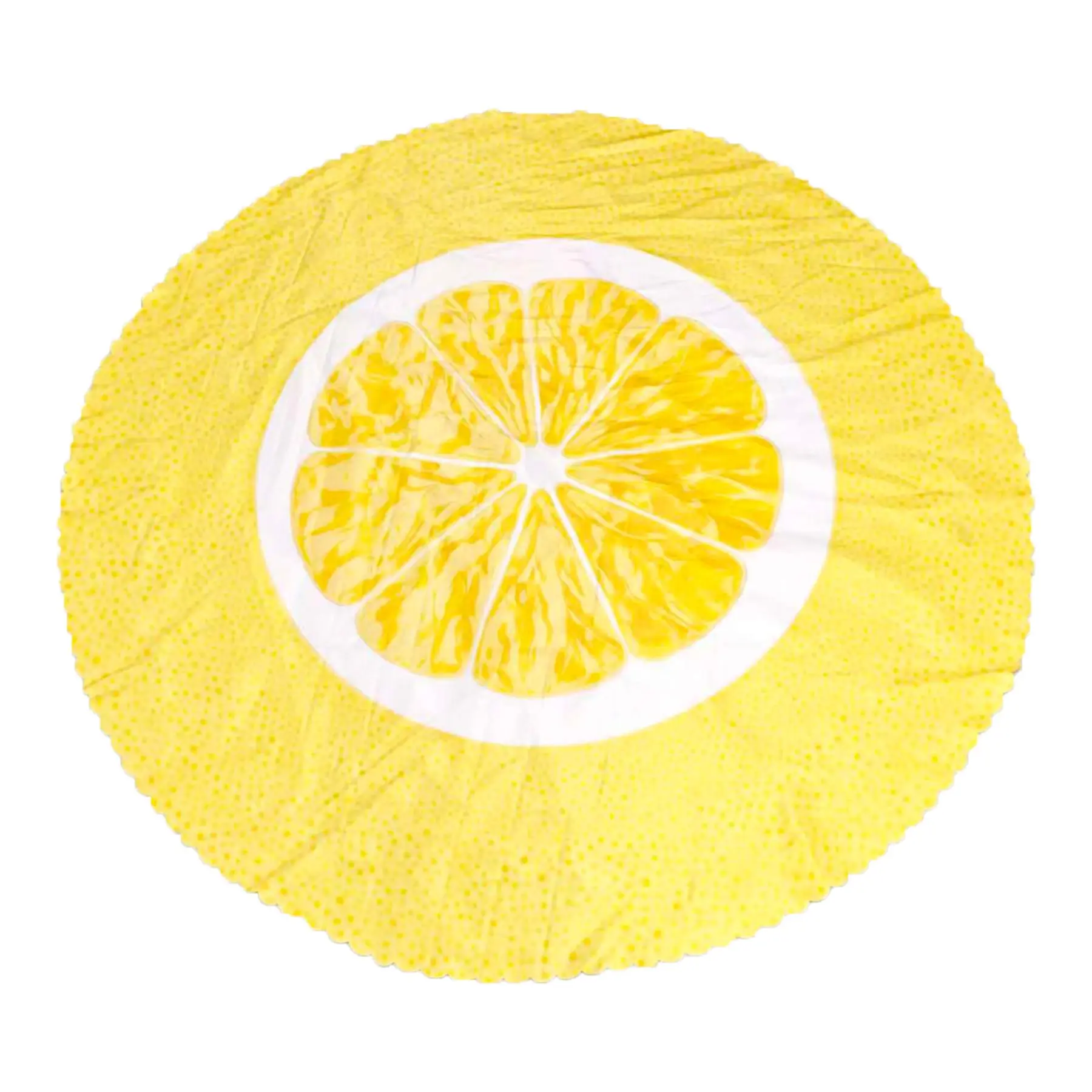 2D Flat Round Party Tablecloth 1pc, Fresh Lemon Pattern, Polyester Material, Ideal for Thanksgiving, Christmas, Coffee Tables, Indoor/outdoor Decor