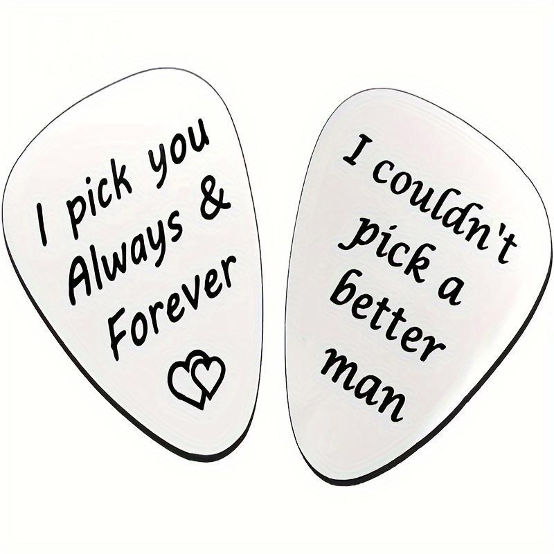 Guitar Pick, Stainless Steel Guitar Pick, Engraved Heart Guitar Pick, Music Accessories for Birthdays, Anniversaries