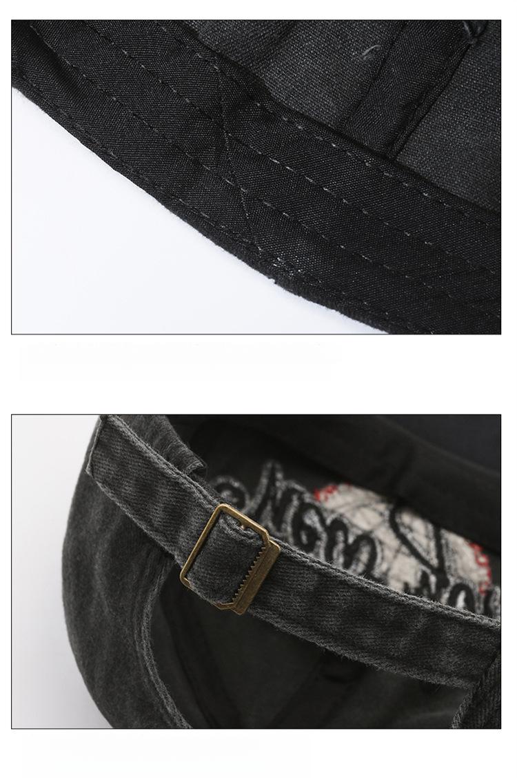 New York embroidered baseball cap, patch embroidered baseball cap, washed sun-shading cap, soft-top fashion cap