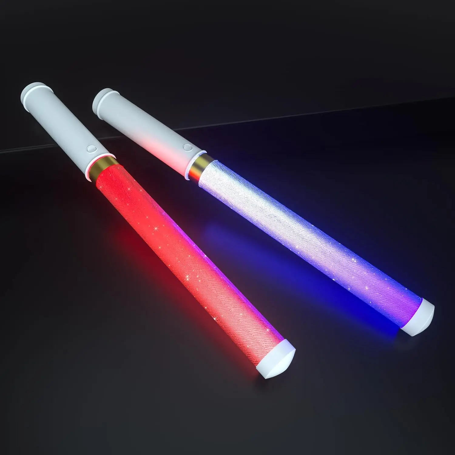 LED Glow Sticks 2 Pack,  15 Colors Light Stick Bulk, Glow Party Supplies for Wedding, Birthday, Raves, Concert, Camping,  Year, Halloween, Christmas (with AAA )