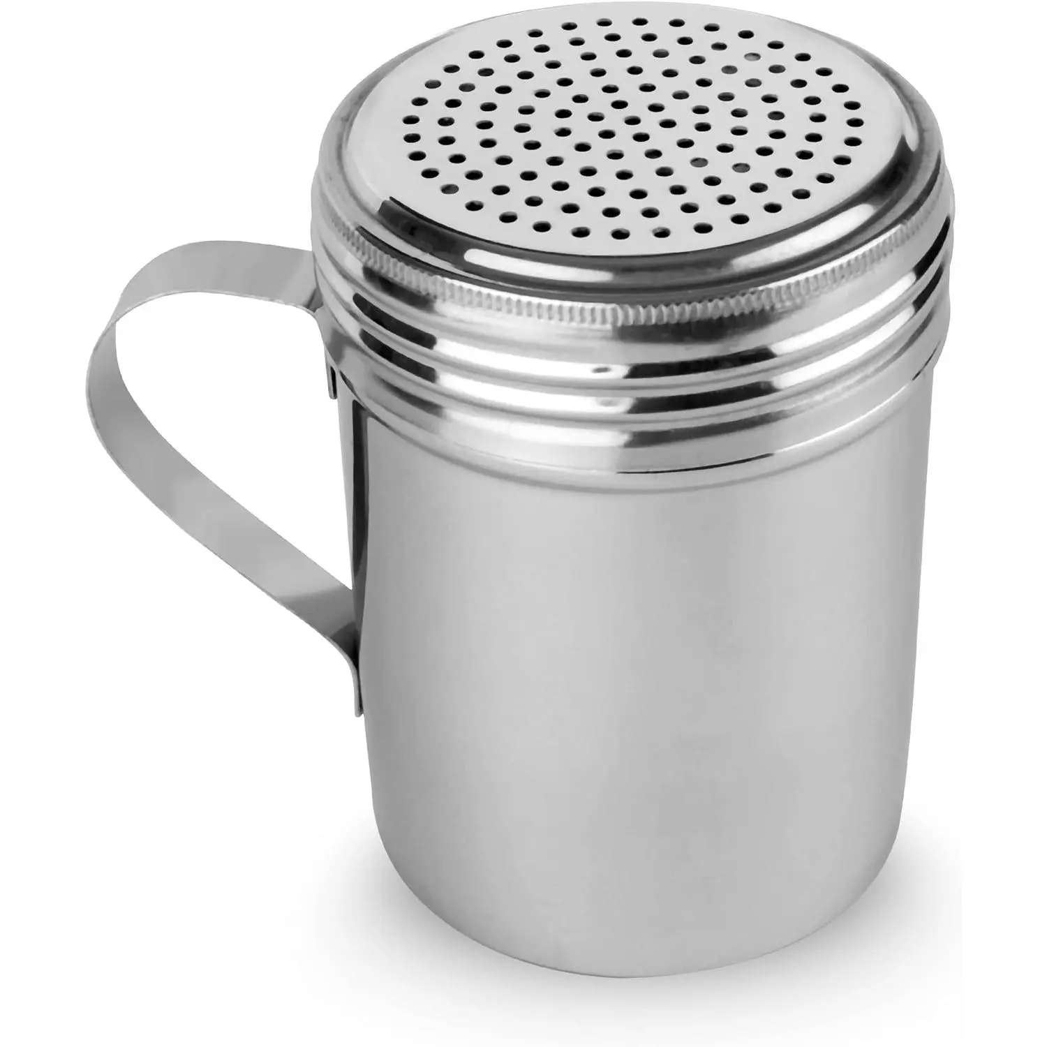 Stainless Steel Dredge Shaker Ideal For Salt, Spice, Sugar, Flour (1, 10 oz)