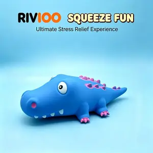 RIVIOO New popular big crocodile pinching music creative slow rebound decompression decompression artifact dopamine toy
