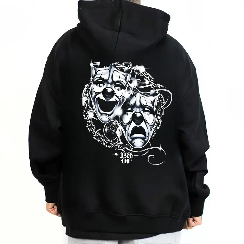 💧 ⛓️ Men's Sports Hoodie - Smile Now Cry Later  Graphic Hoodie, Chicano Cholo Streetwear, Lowrider Gangster Clothing, Men's Gift