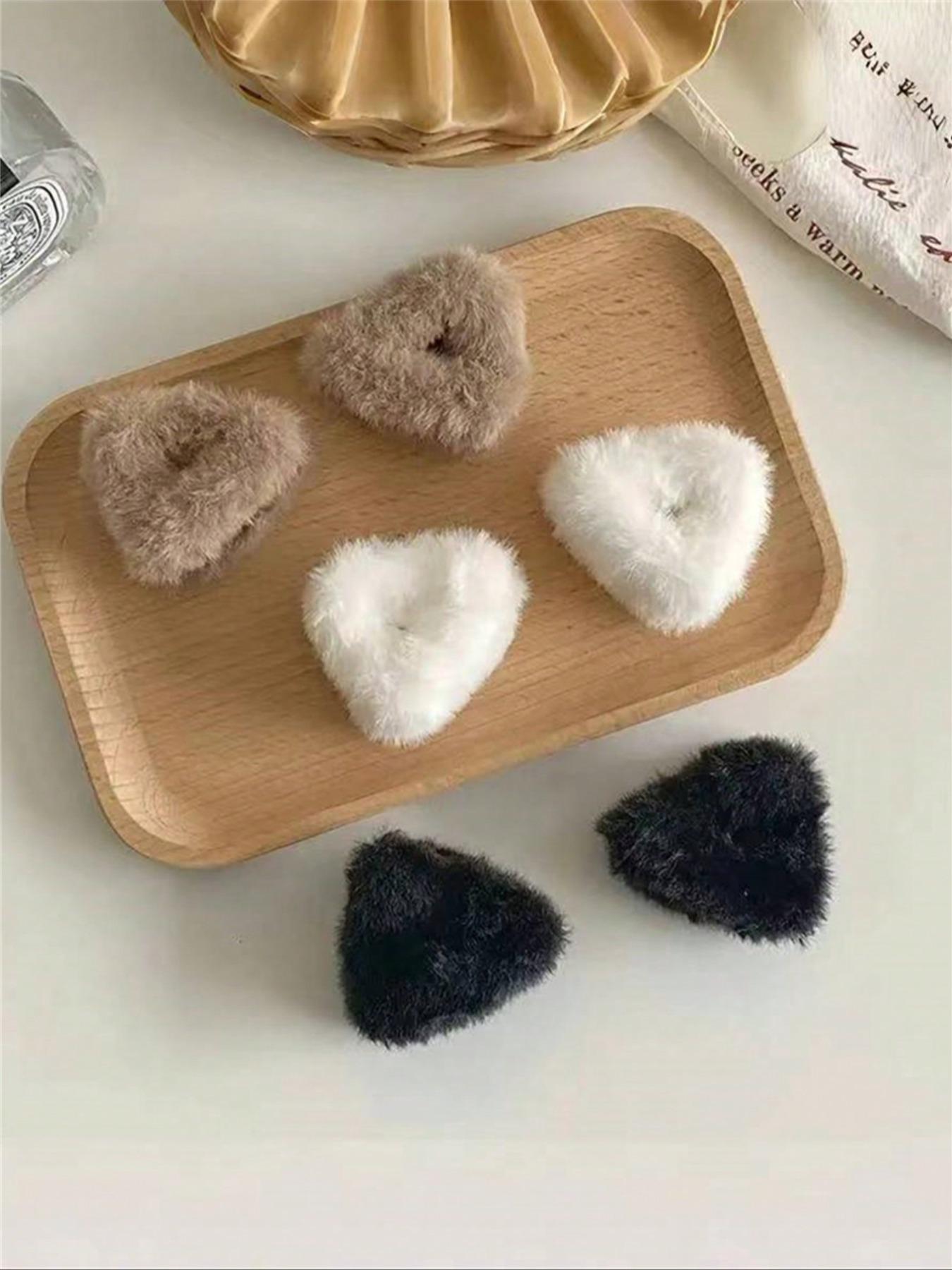 Cute Cat Ear Hair Clip Set for Women, Small Fluffy Triangle Barrettes, Perfect for Half Updo, Princess Style, Daily Wear
