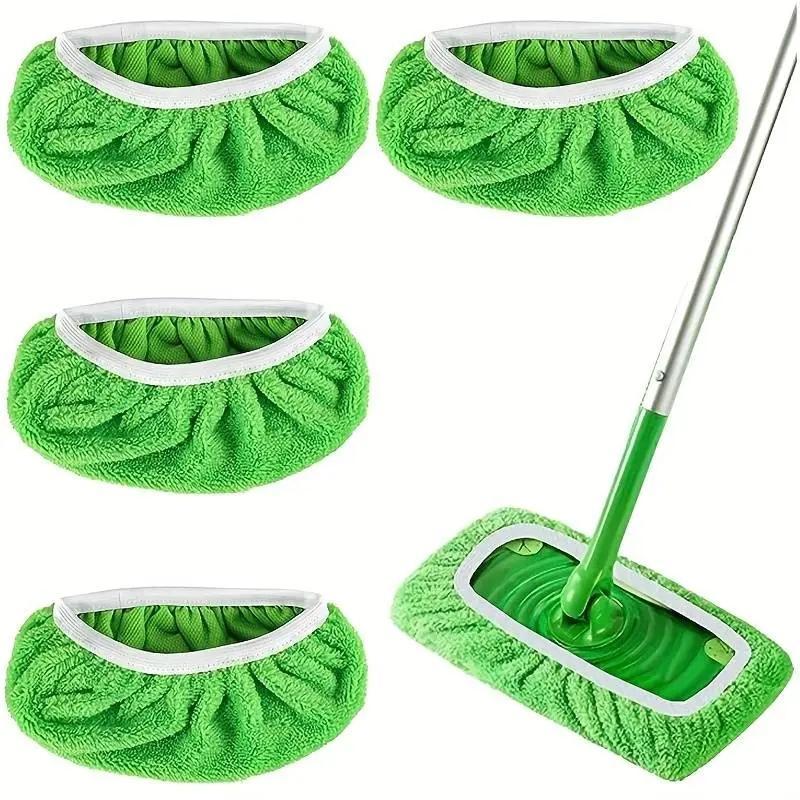 5, 10, 15, or 20 Pcs Reusable Microfiber Mop Pads, Super-Absorbent Cleaning Pads for Dry and Wet Use, Compatible with Swiffer Sweeper, Home Cleaning Supplies