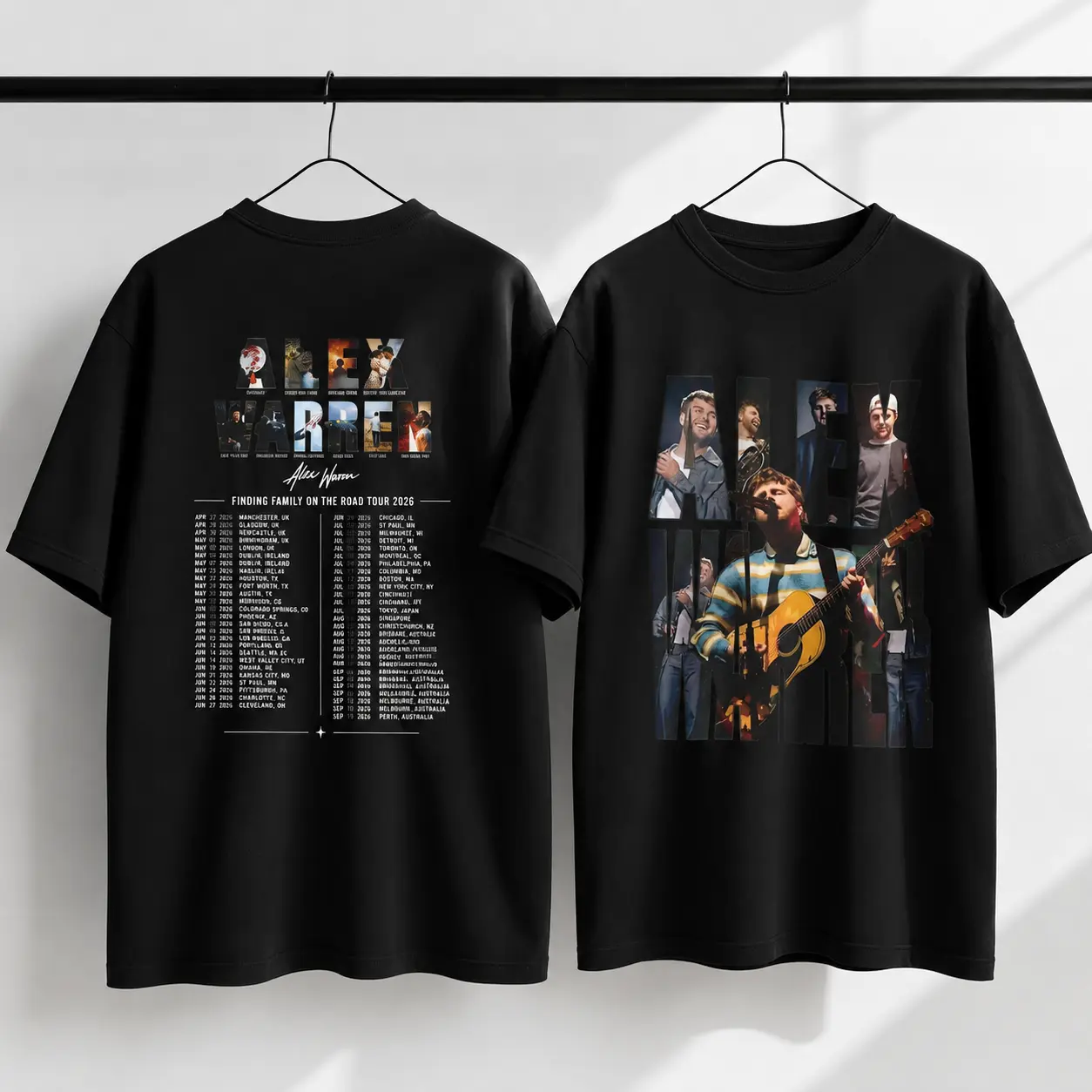 Alex Warren Finding Family Tour 2026 Graphic T-Shirt, Unisex Concert Tee