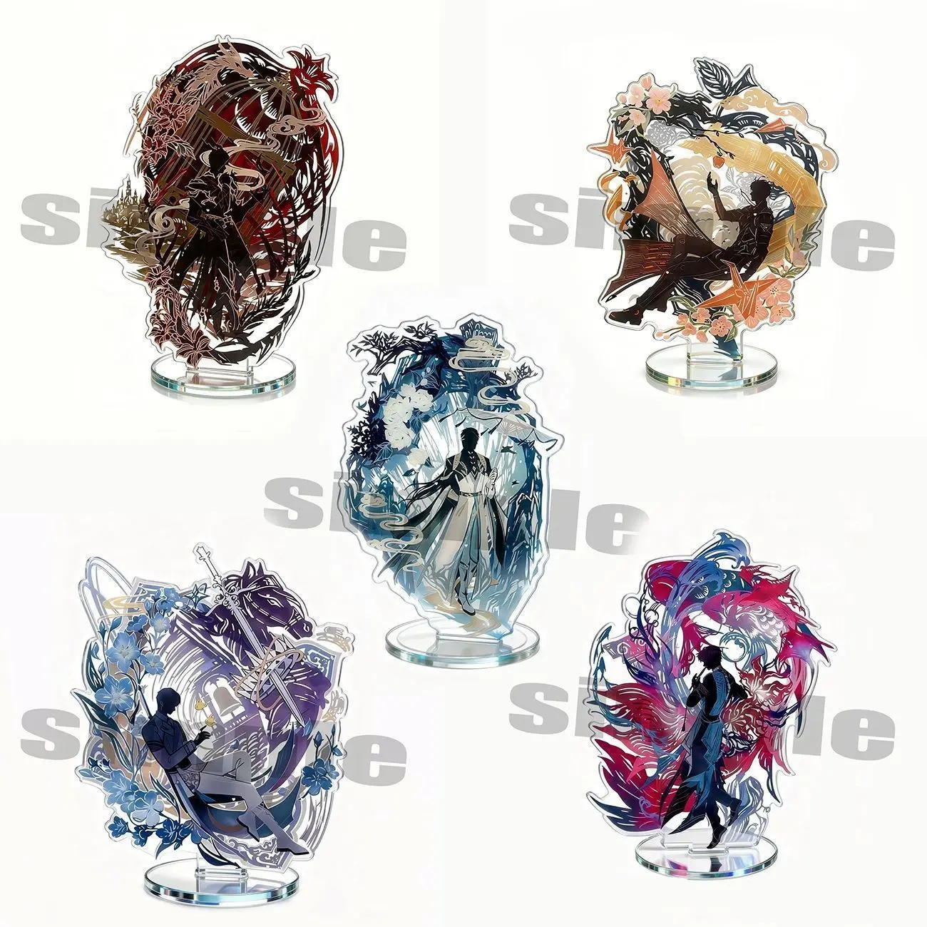 Acrylic Standee Figure Xavier Zayne Sylus Rafayel Caleb, Desktop Decorative Gift, Anime Collectible, High-Quality Aesthetic Design, Perfect for Collectors, Collectible Figures