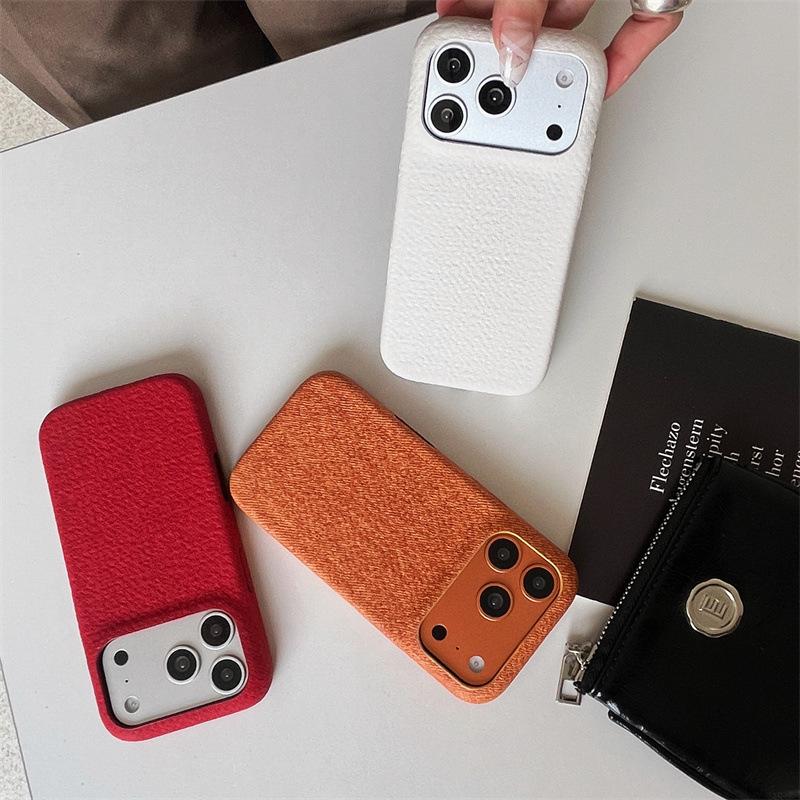 Simple solid color denim pattern case for iPhone 14/13, for iPhone 17/16/15 PRO MAX, anti-drop phone cover