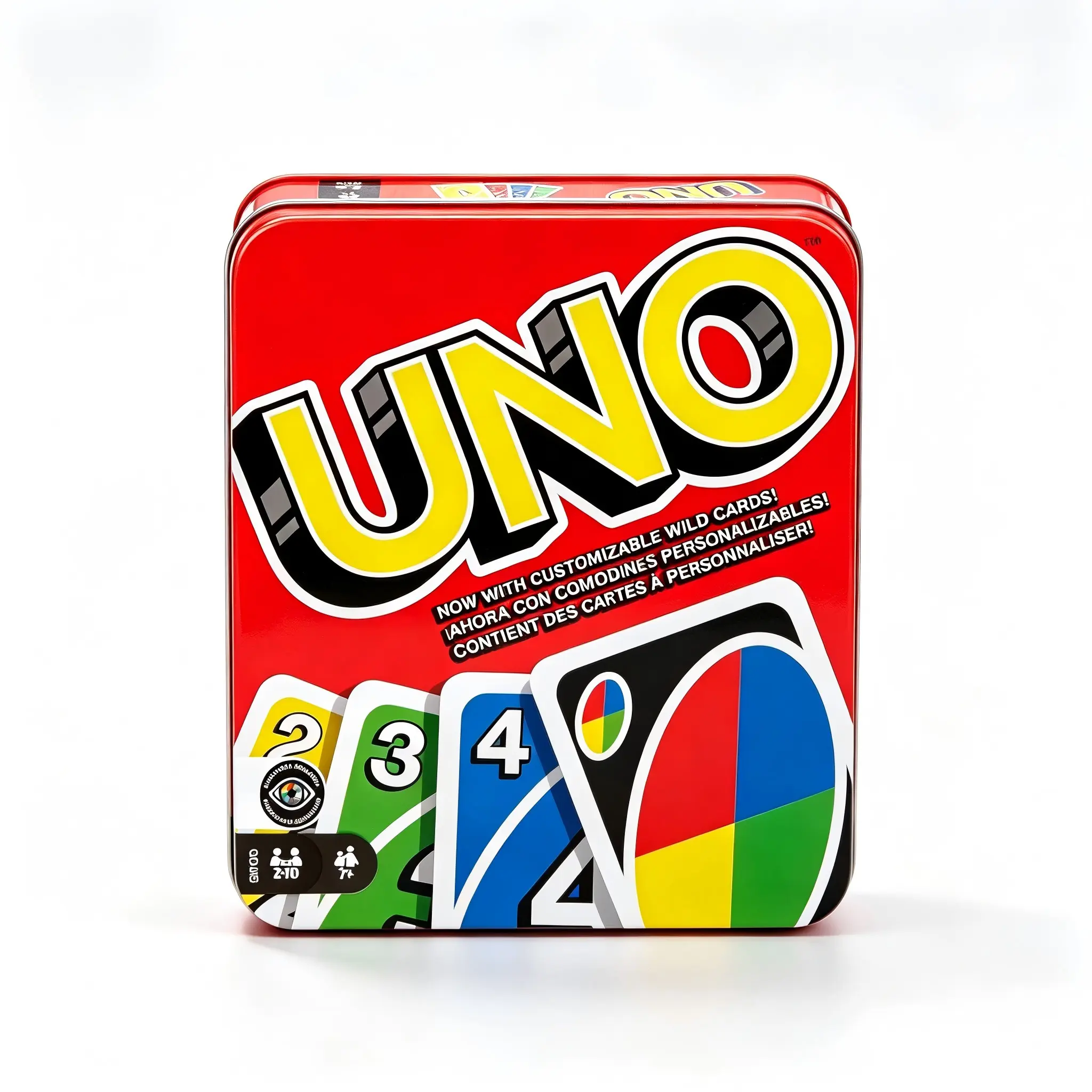 Uno Card Game for Kids, Adults & Family, Portable for Travel & Vacations, Color Blind Accessible, Customizable Playing Cards