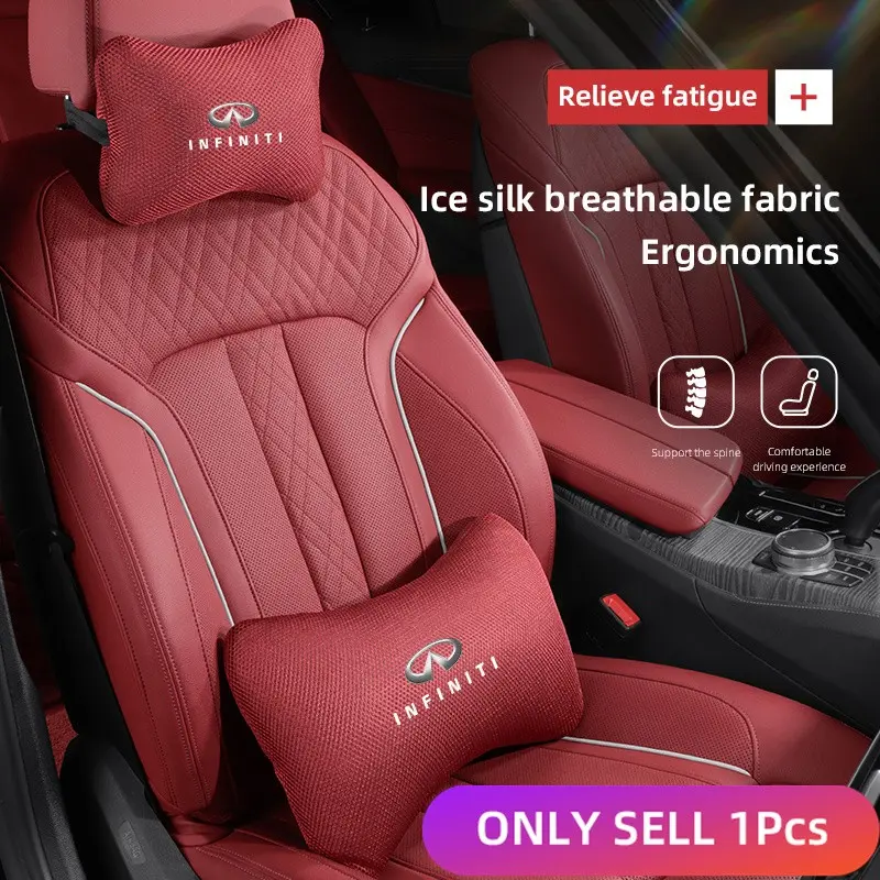 Car Headrest Lumbar Support Neck Pillow Lumbar Support Cushion For Infiniti QX80 QX60 QX50 QX65 QX55 Q60 Q70L QX30 Q50 QX70 Q30 Q70 EX FX JX