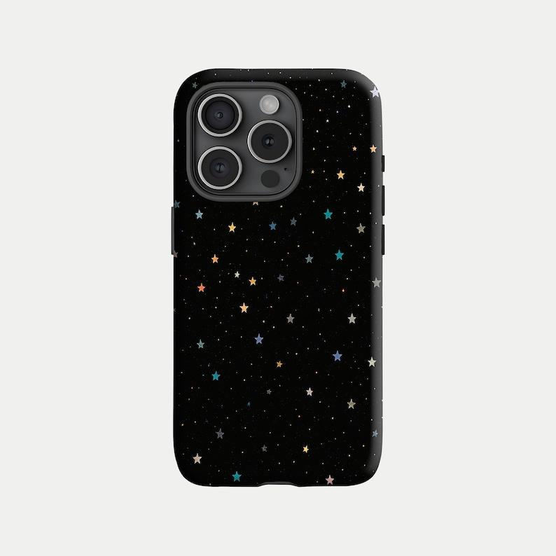Celestial Space Phone Case with Holographic Stars for iPhone 17 16 15 14 13 12 11 Pro Plus Pro Shockproof Protector Durable Rubber Liner Celestial Space Phone Case with Holographic Stars for iPhone 17 16 15 14 13 12 11 Pro Plus Pro Shockproof Protector Durable Rubber Liner