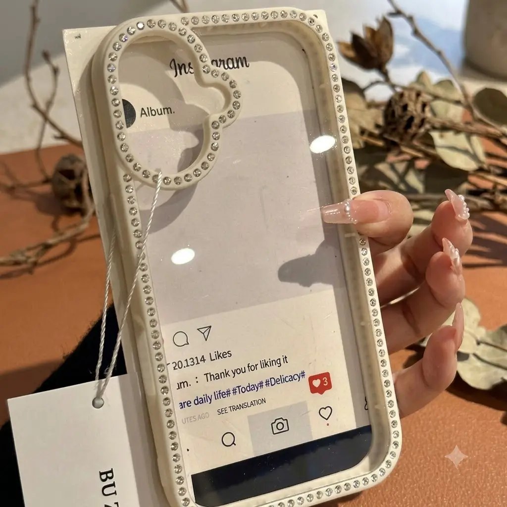 Luxury Shockproof 3-in-1 Phone Case, Clear Sparkly Double-Sided Rhinestone Design for iPhone 11,12,13,14,15,16,17 Series, Flexible TPU Soft Border and Durable Hard PC Back Panel
