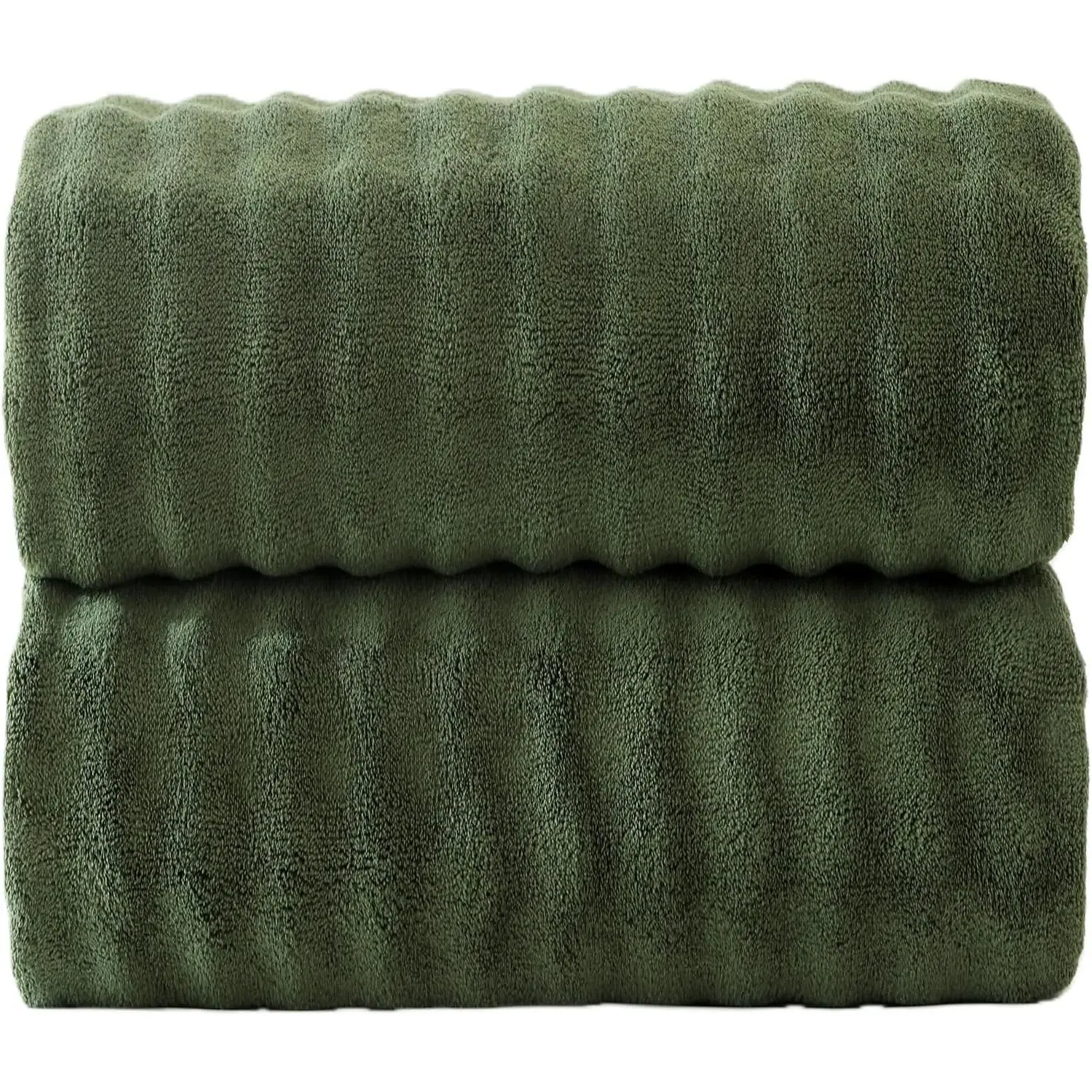 Olive Green Rectangular Microfiber Shower Bath Sheet Set (40x80 in, pk 2 towels) - Lightweight, Lint-Resistant, Super Soft, Absorbent, Quick-Dry for Bathroom Use