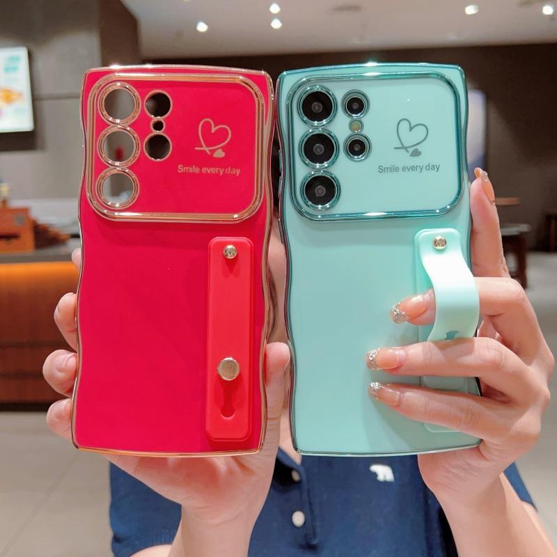 New Wave Heart Design  Phone Cover Girly Universal Camera Protector Shockproof Cases for S25/S24/S23/S22 HN8
