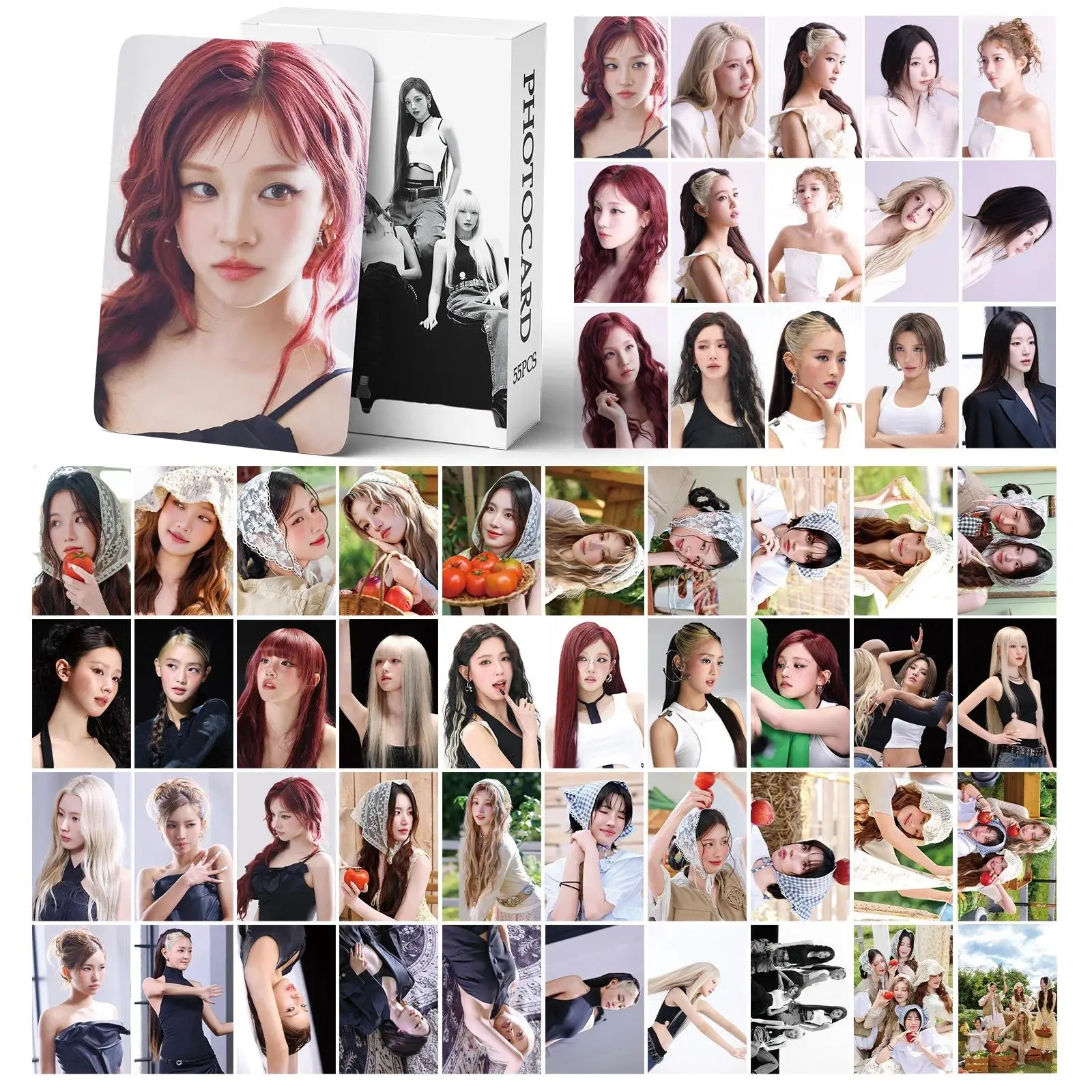 55pcs GIDLEMono New Album  IDLE hoto Card Photocards Stickers Kpop Merch Lomo Cards Set Fans Collection Cards Gift