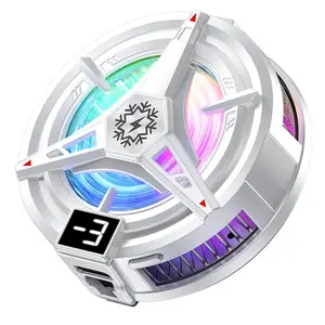 Semiconductor Phone Cooler 5V3A Powerful Cooling Magnetic & Clip 2-in-1 Digital Display for Gaming Live Broadcast