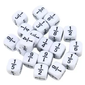 Fraction Dice 16MM Math Practice Learning Toys For Kids Boys Girls Educational Classroom Gifts Students Board Games Accessories