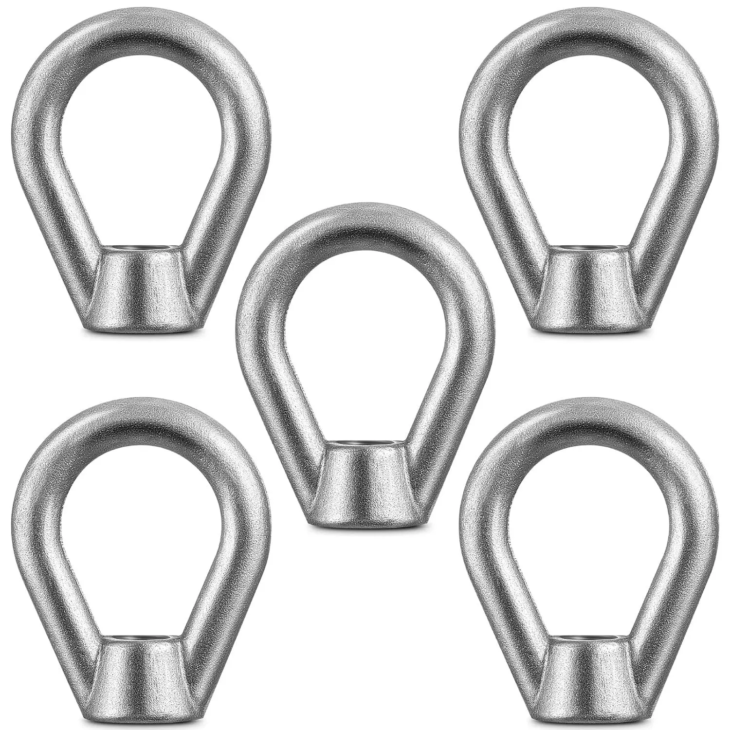 5 Pcs 1/2" 1/2"-13 Forged Alloy Steel Threaded Lifting Eye Nuts, Heavy Duty Lifting Fastener for Construction Machinery, Forestry, Metallurgy, Mining, Electrical Machinery