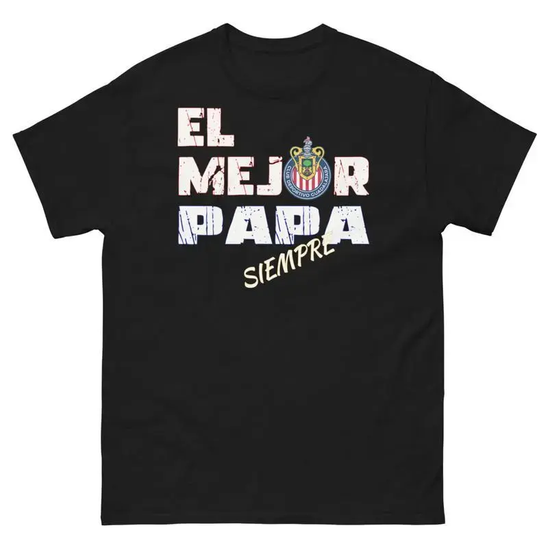 Men's Chivas Guadalajara Soccer T-Shirt - Father's Day Classic Cotton Fabric, Polyester Sleeves, Classic Fit, Streetwear Tees, Machine Wash Sport Top