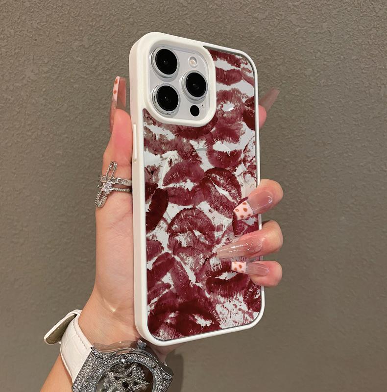 Multi-Functional Magnetic Case for iPhone11/12/13/14/15/16/17/promax Lipstick Kiss Prints MagSafe Ready, Anti-Fall,Ultra-Thin Design |   Perfect for Everyday Use