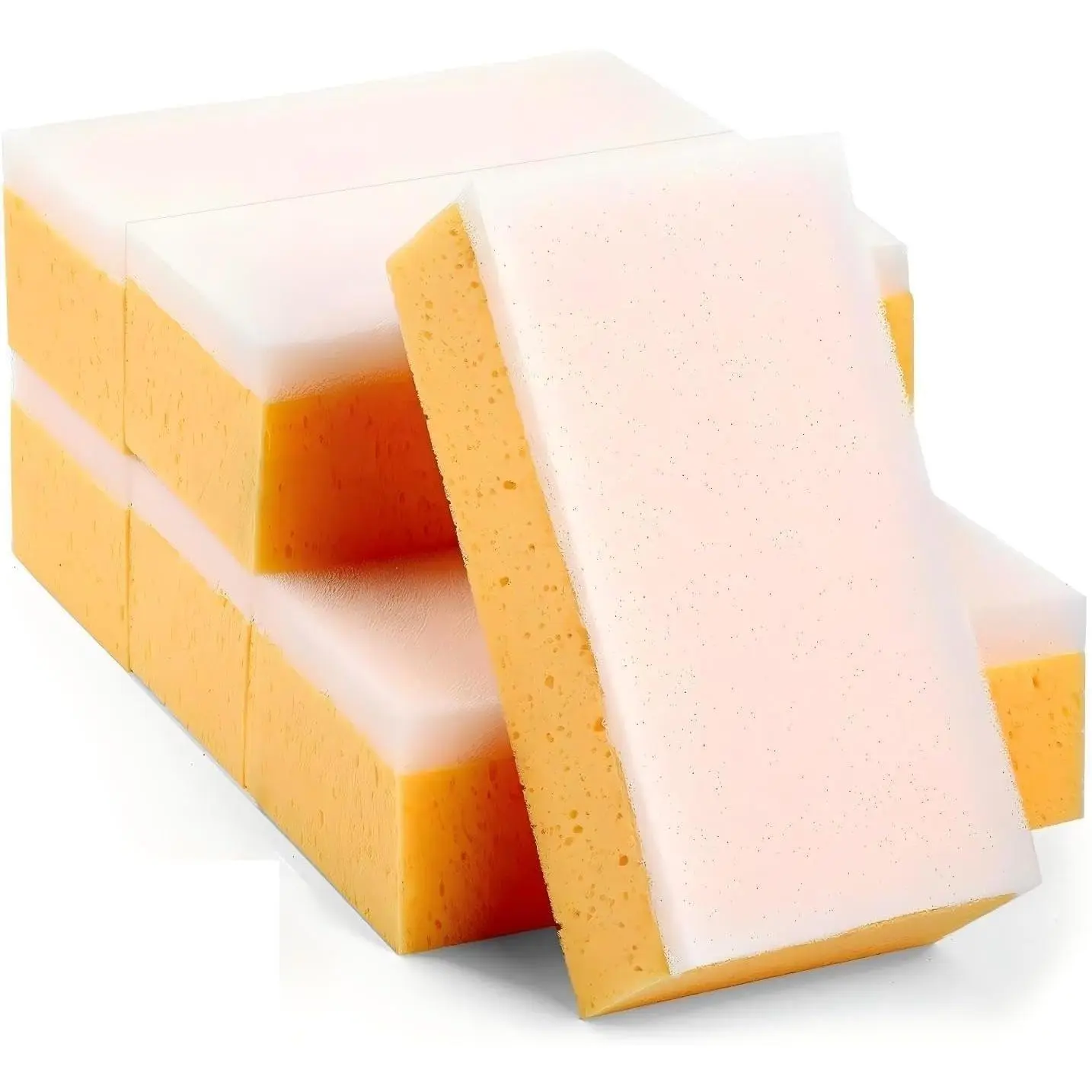 6 Pack Drywall Sanding Sponge, Drywall Wet Sanding Sponge, 9 x 4.6 x 1.6Inch Dusting Sponge for Smoothing and Finishing Drywall, Walls, and Surfaces (6)