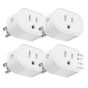 Plug 10A, WiFi  Outlets with Energy , APP Remote Control, Timer, Group Controller, Compatible with Alexa,  Assistant, 2.4G  Only (4)
