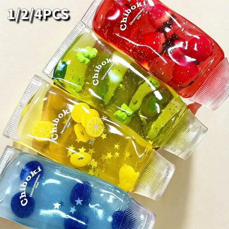 Jam Tube Squishy, Strawberry & Blueberry Moldable Non-Rebound Fidget Toy, Soft Gel Stress Ball for Relaxation