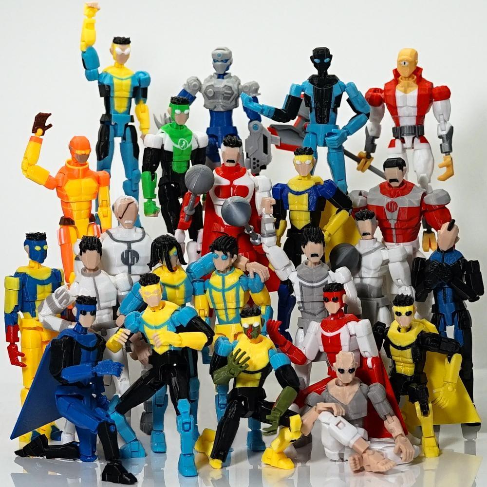 3D Printed Invincible series All Toys Action Figures Anime Model Lucky Dummy 13 Superheroes Multi-Jointed Toy Ornaments Gifts 3D Printed Invincible series All Toys Action Figures Anime Model Lucky Dummy 13 Superheroes Multi-Jointed Toy Ornaments Gifts