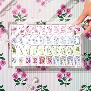 Miss Mahjong Heritage Series Acrylic American Mahjong Set, Custom Pattern 3-Layer Game Tiles for Family Leisure Gathering