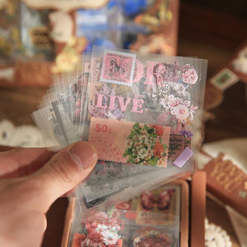 Vintage Decorative Stickers, 100 Sheets Retro Sticker Set for Scrapbooking, Journaling, Planners & DIY Crafts & Handbook, Perfect Valentine's Day Gift, Crafts Kit