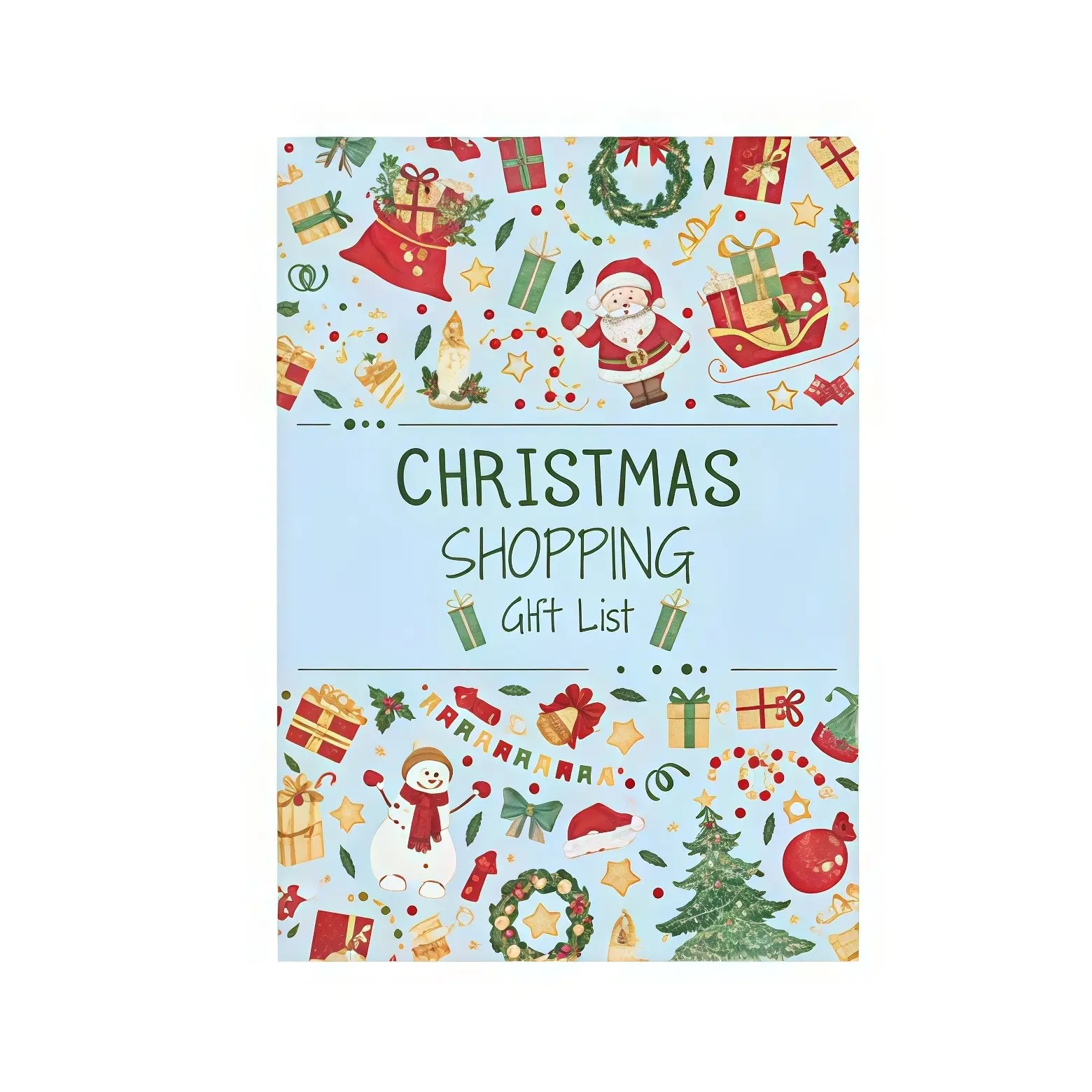 Christmas Shopping Gift List Notebook, Christmas Gift Budget Planner, Holiday Present Organizer Journal, Xmas Shopping Tracking Book for Family Gift Planning