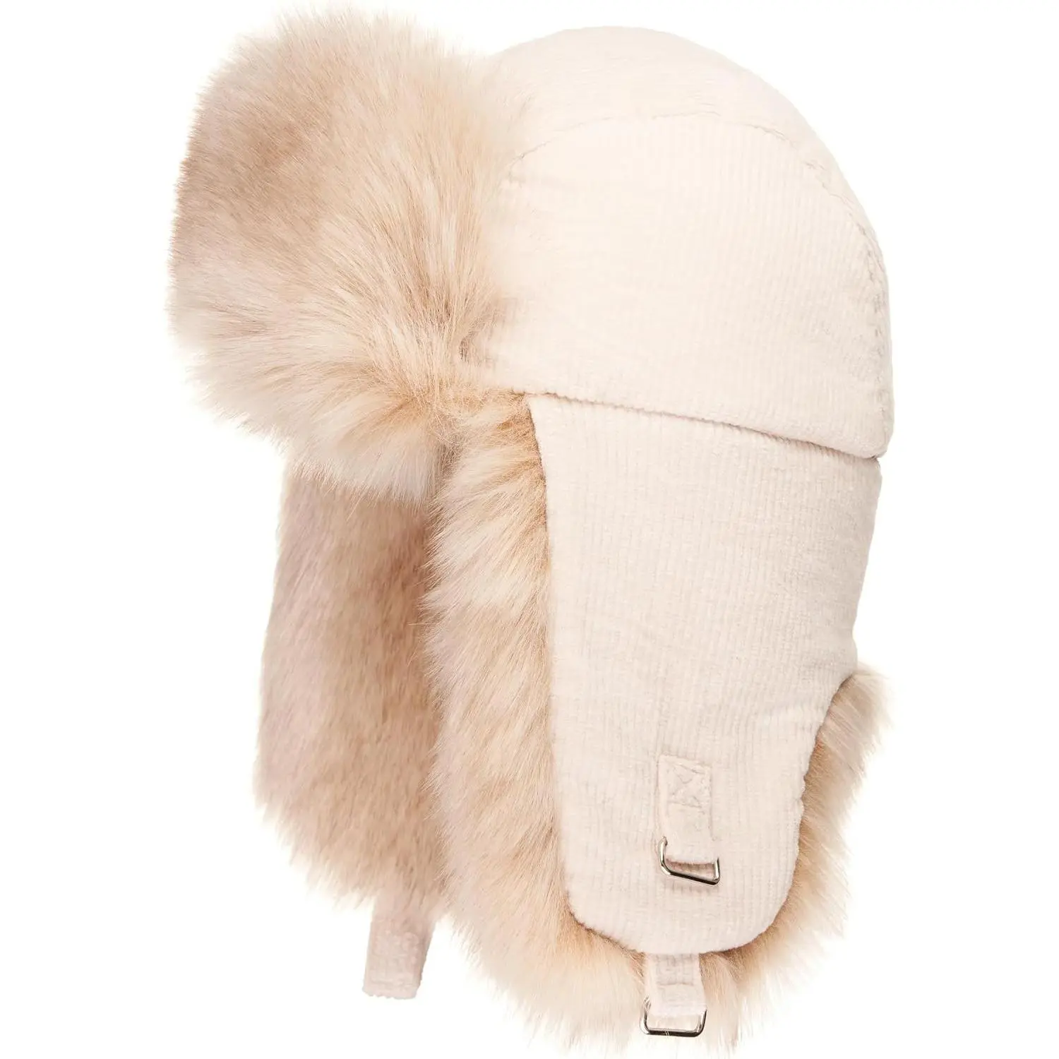 Futrzane Corduroy Trapper Hat - Womens Winter Hats with Ear Flaps - Russian Hat