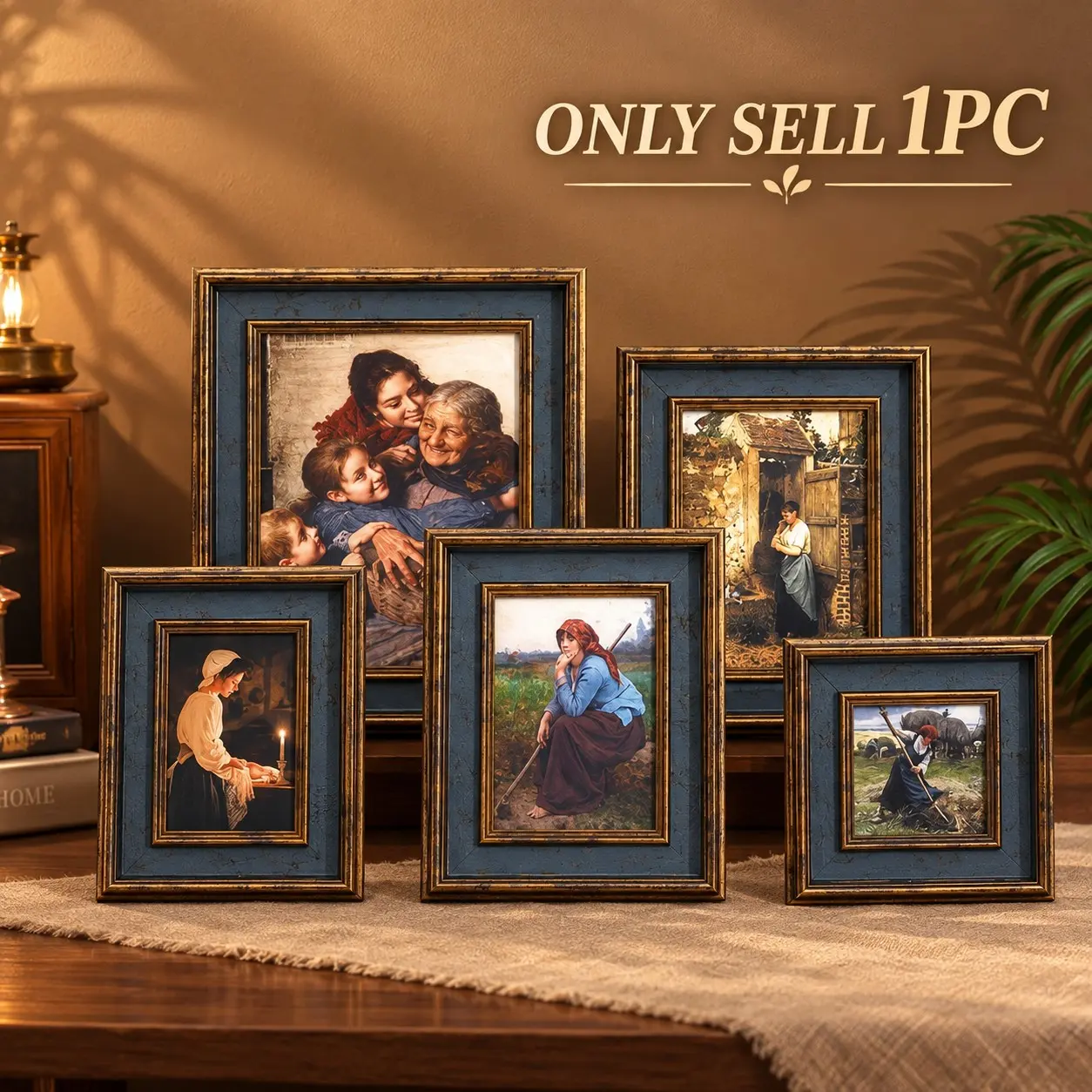 Elegant Photo Frame, Vintage Wall Decor, Desktop Jewelry Display, Perfect Christmas Gift, Classic Style, 4r Size