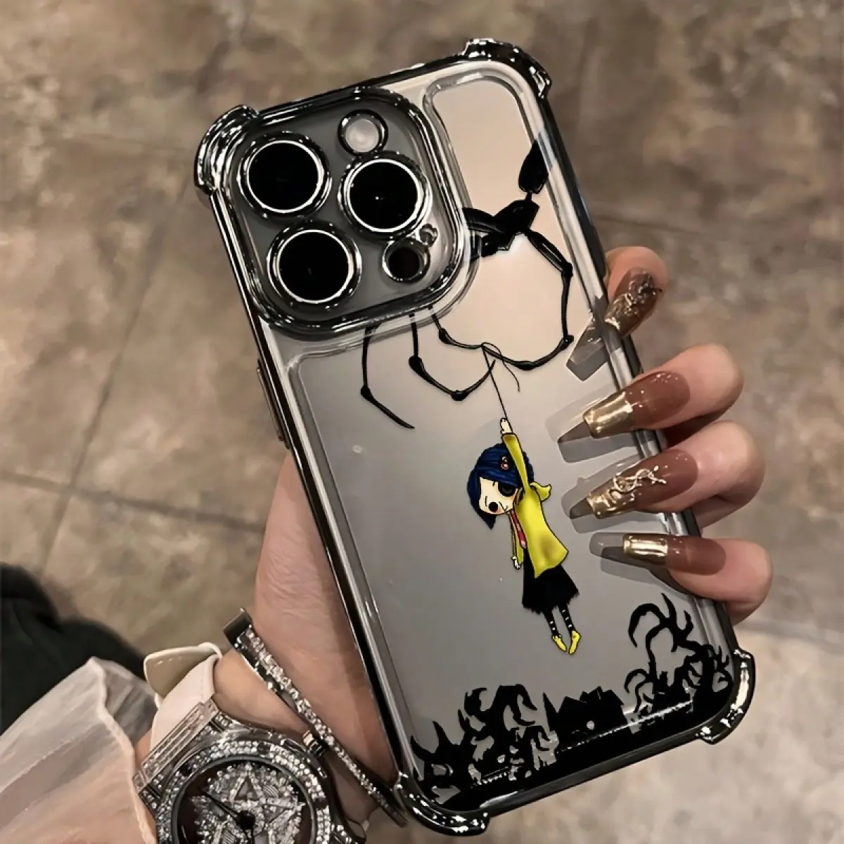 Anime Trending Ca-roline New Design Pattern Phone Case Compatible with IPhone 17 16 15 14 13 12 11 Pro Max Plus Samsung Galaxy S26 S25 S24 S23 S22 Luxury Transparent Soft Back Cover